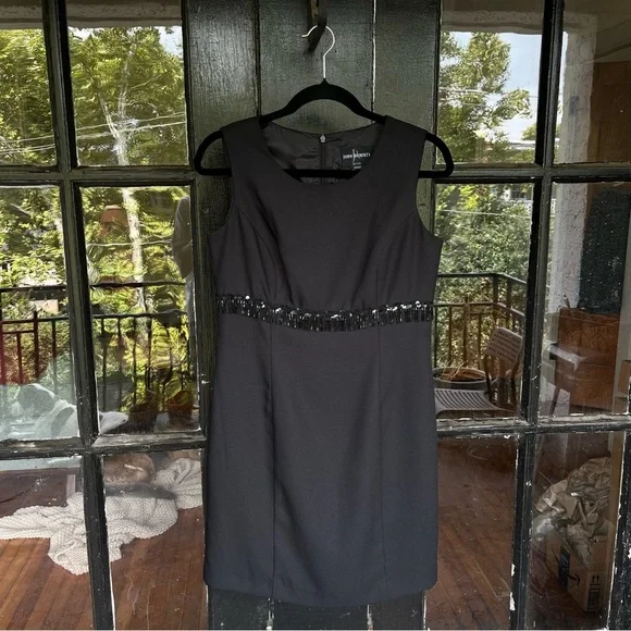 Vintage John Roberts Little Black Dress w/ Beading Size 10P - Picture 7 of 7